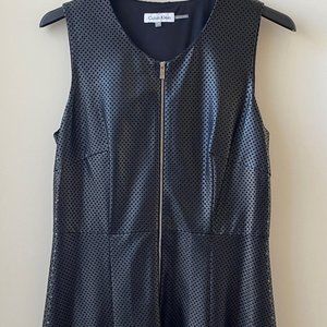Calvin Klein Faux Leather Dress